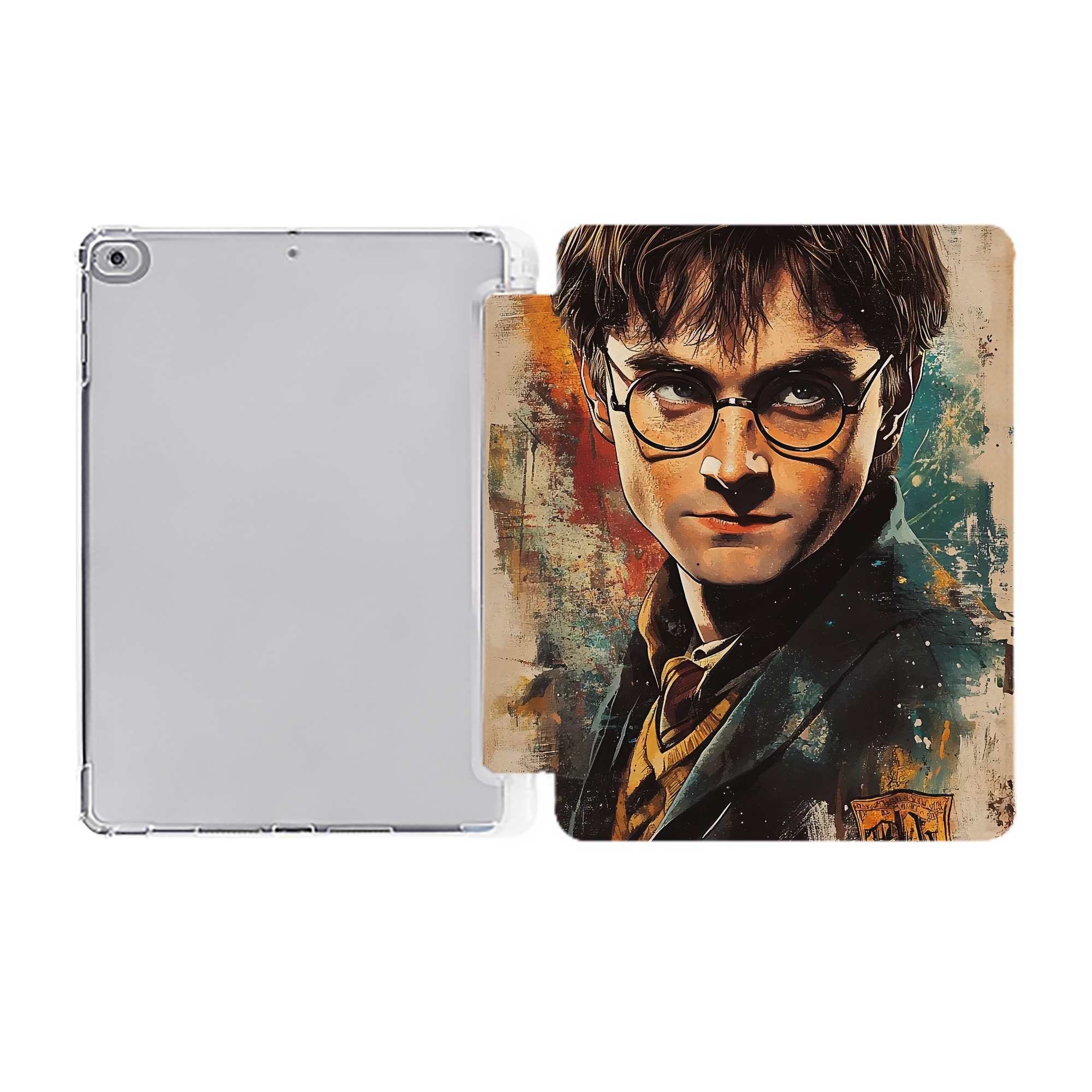 （画像用） Harry Potter ハリー・ポッターシリーズ IPad ケース ペン収納付き 三つ折りスタンド PUレザー×シリコン 対応機種9.5/10.5/10.9インチ